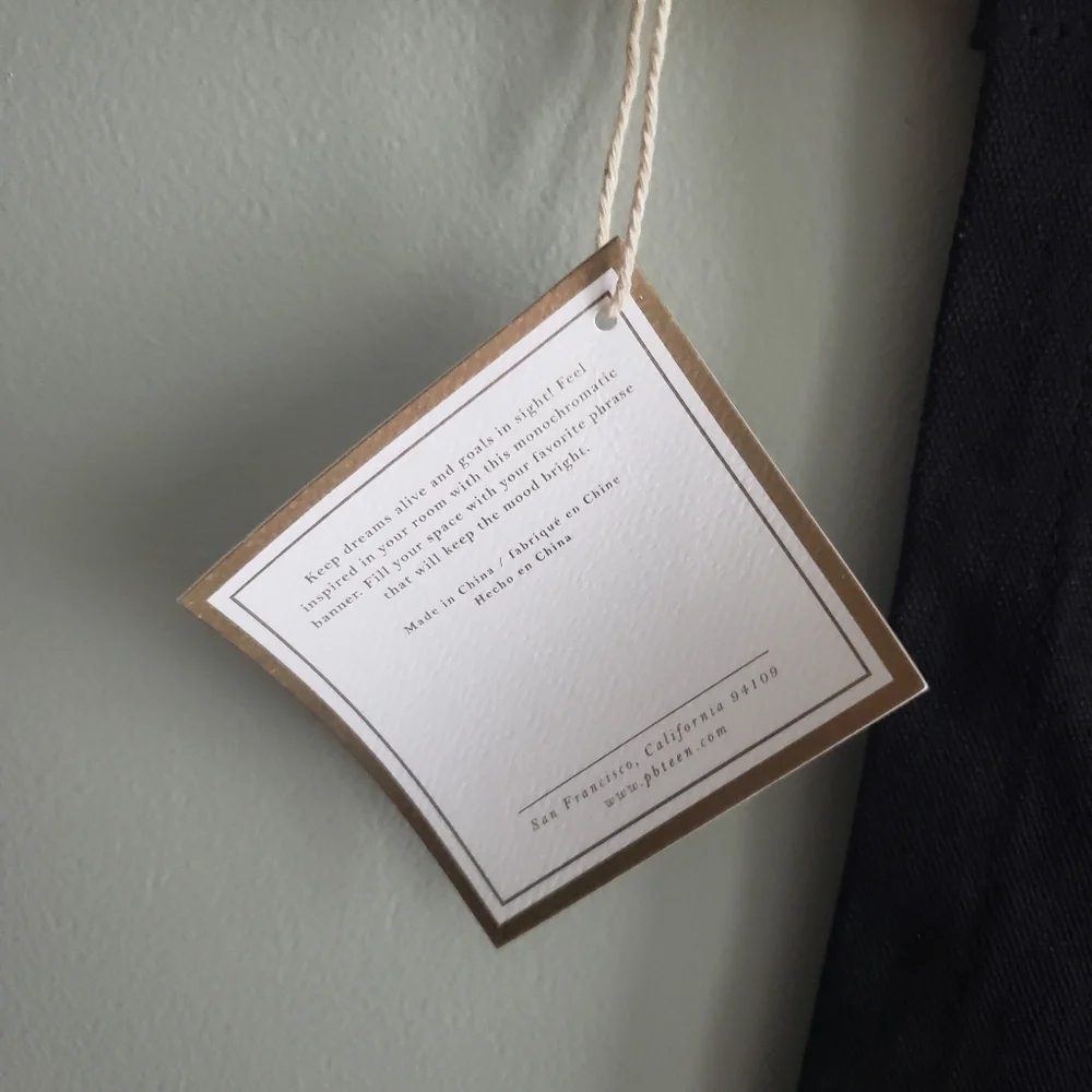 NWT Pottery Barn Teen Canvas Banner